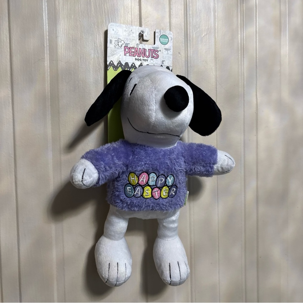 Peanuts happy aester Fetch For Pets Soft Clinker/Squeaky Toy 13" Dog Toy